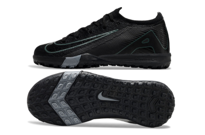 Kids Nike Air Zoom Mercurial Vapor 16 Elite TF Artificial Turf Soccer Shoes - Black/Green/Silver