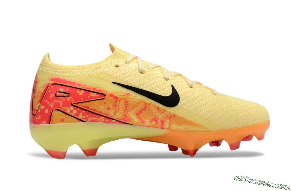 Kids Nike Air Zoom Mercurial Vapor 16 Elite FG Firm Ground Soccer Cleats - Yellow/Red/Black 6