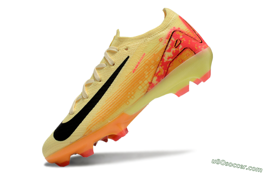 Kids Nike Air Zoom Mercurial Vapor 16 Elite FG Firm Ground Soccer Cleats - Yellow/Red/Black 5