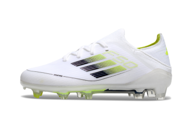 Kids Adidas F50 Elite FG Firm Ground Soccer Cleats - White/Blue/Yellow