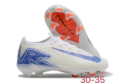 Kids Nike Air Zoom Mercurial Vapor 16 Elite FG Firm Ground Soccer Cleats - Beige/Blue/White