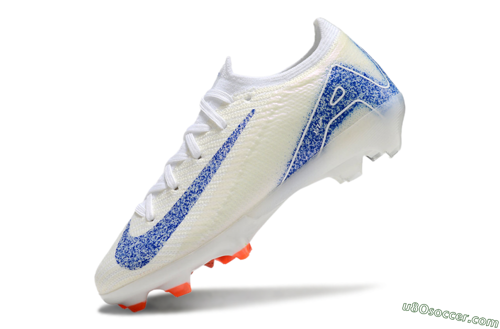 Kids Nike Air Zoom Mercurial Vapor 16 Elite FG Firm Ground Soccer Cleats - Beige/Blue/White 5