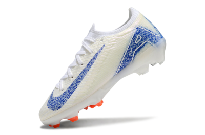 Kids Nike Air Zoom Mercurial Vapor 16 Elite FG Firm Ground Soccer Cleats - Beige/Blue/White