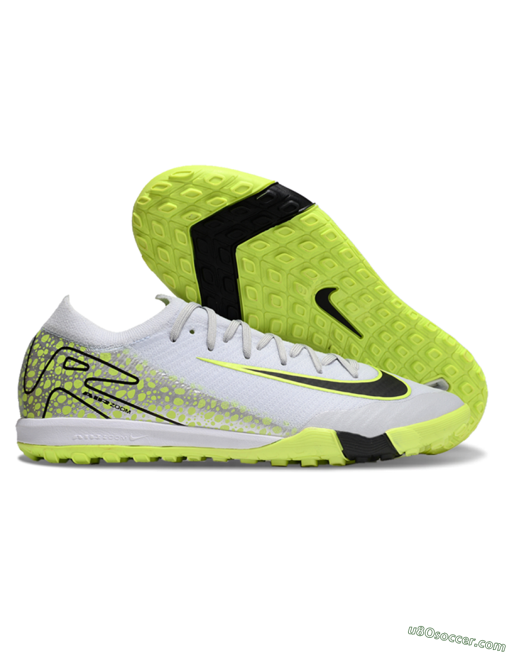 Nike Air Zoom Mercurial Vapor 16 Elite TF Artificial Turf Soccer Shoes - Grey/Black/Yellow 1