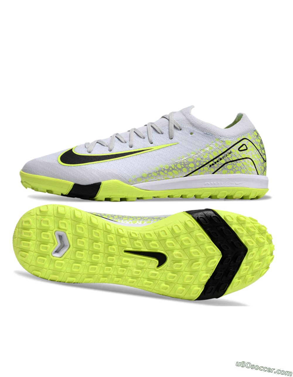Nike Air Zoom Mercurial Vapor 16 Elite TF Artificial Turf Soccer Shoes - Grey/Black/Yellow 0