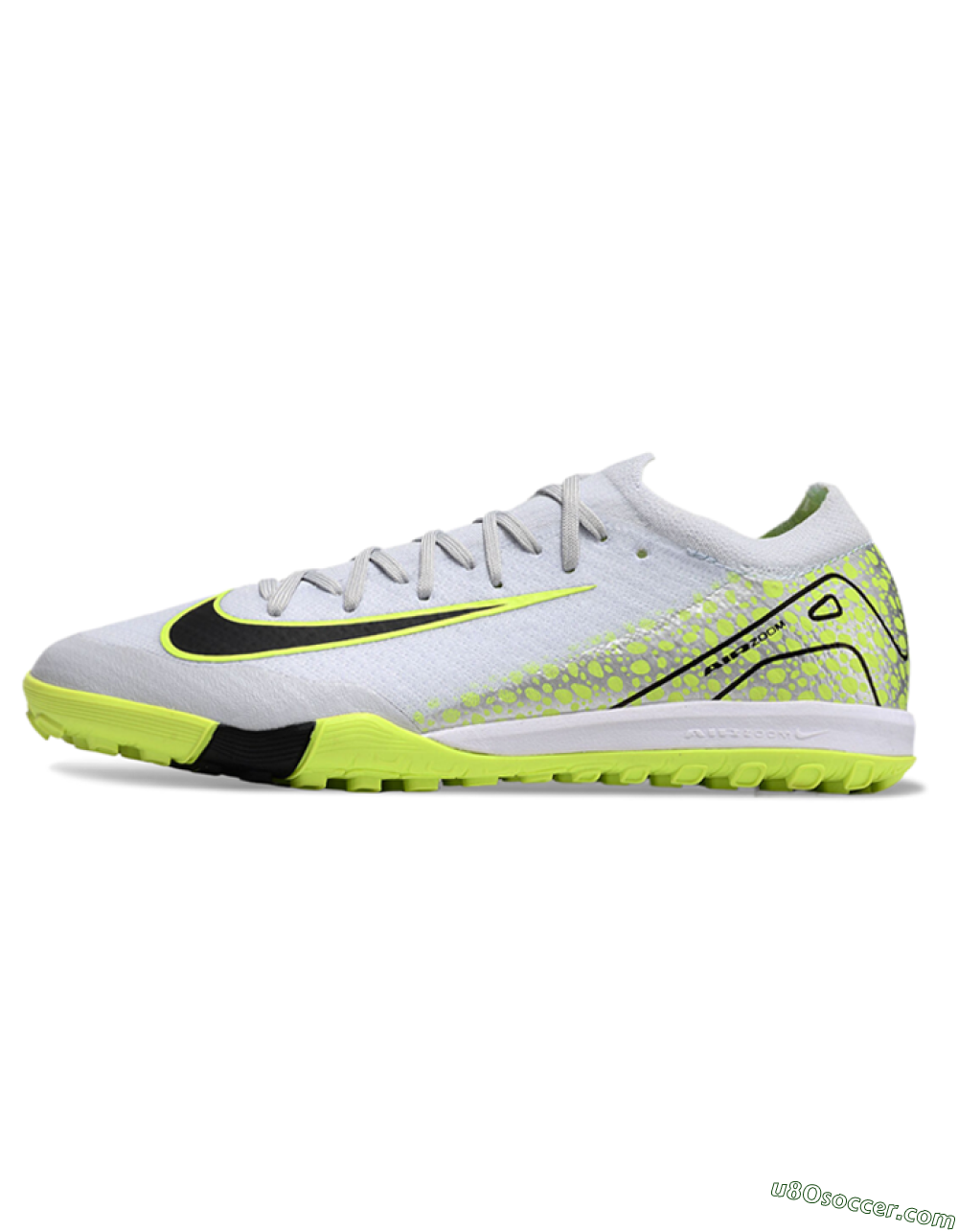 Nike Air Zoom Mercurial Vapor 16 Elite TF Artificial Turf Soccer Shoes - Grey/Black/Yellow 2