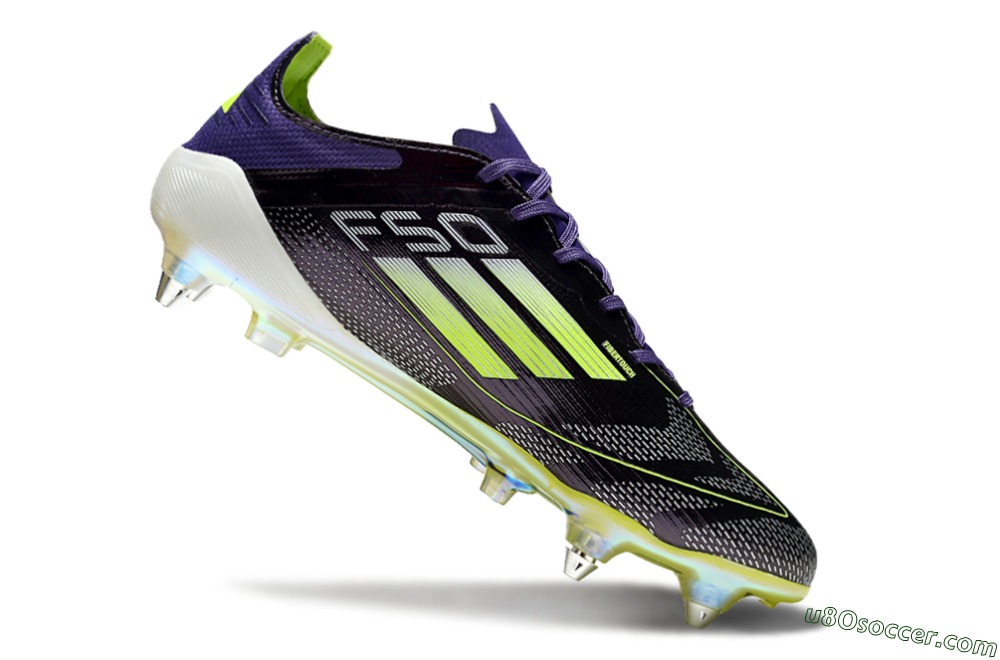 Adidas F50 Elite SG Soft Ground Soccer Cleats - Purple/Yellow/White 4