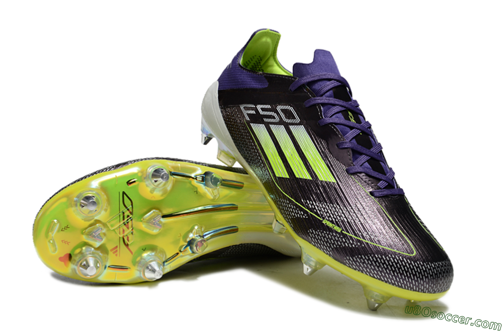 Adidas F50 Elite SG Soft Ground Soccer Cleats - Purple/Yellow/White 3