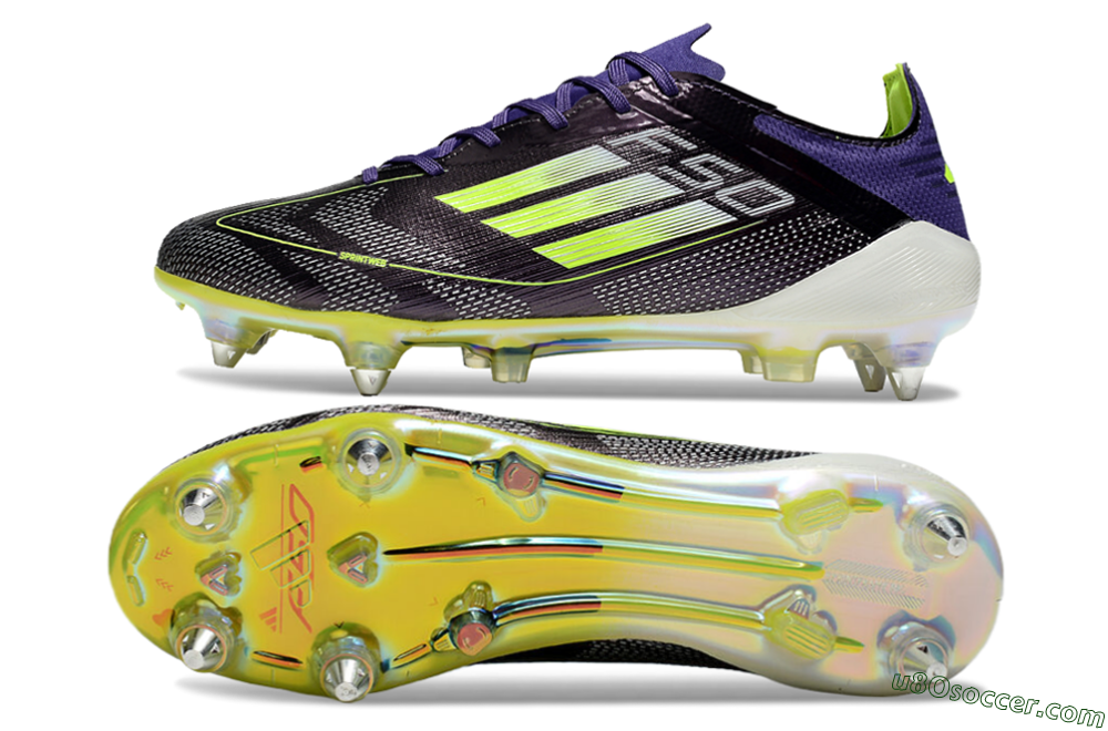 Adidas F50 Elite SG Soft Ground Soccer Cleats - Purple/Yellow/White 0