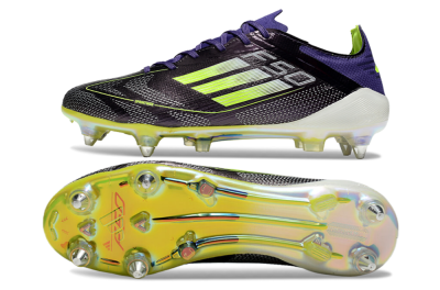 Adidas F50 Elite SG Soft Ground Soccer Cleats - Purple/Yellow/White