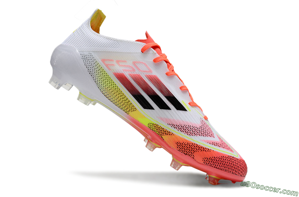 Adidas F50 Elite FG Firm Ground Soccer Cleats - White/Red/Yellow 4
