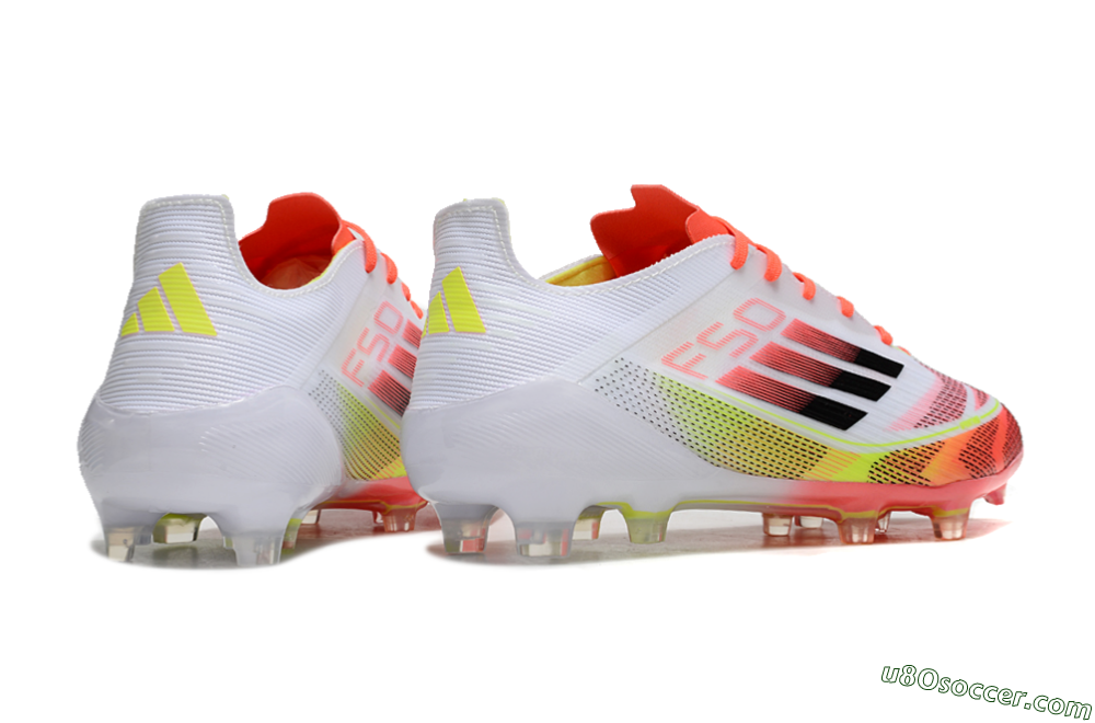 Adidas F50 Elite FG Firm Ground Soccer Cleats - White/Red/Yellow 6