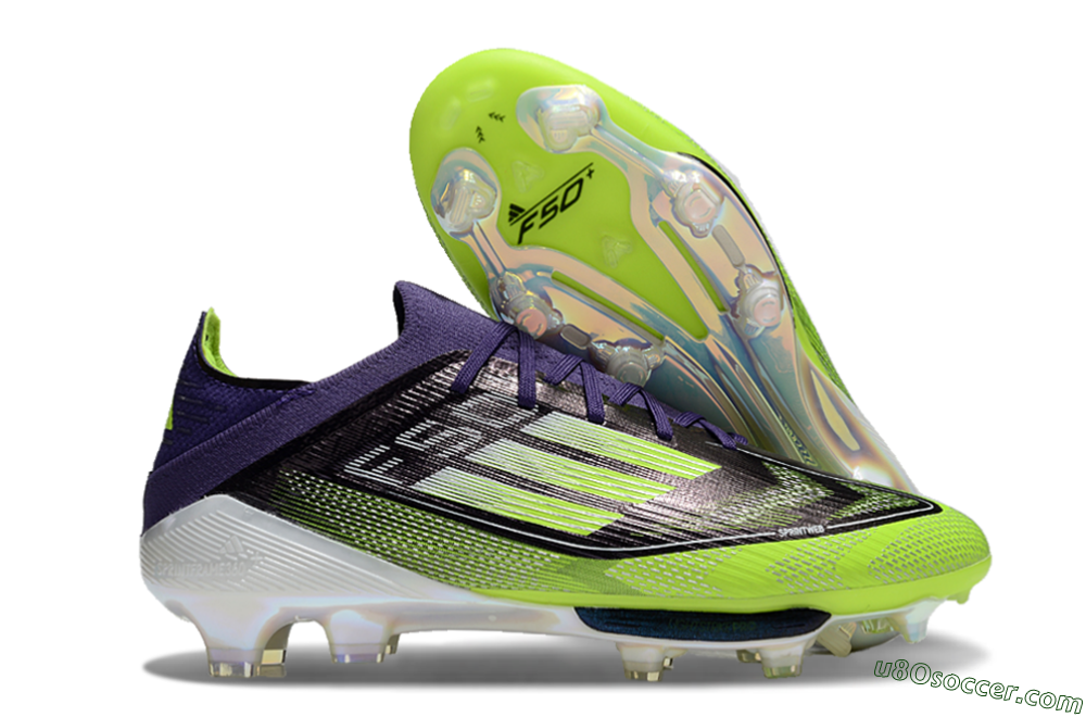 Adidas F50+ Lightstrike Pro FG Firm Ground Soccer Cleats - Purple/Yellow/White 1