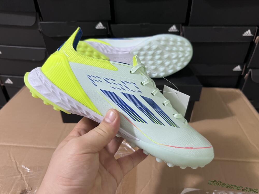 Adidas F50 Elite TF Artificial Turf Soccer Shoes - Jade/Blue/Yellow
