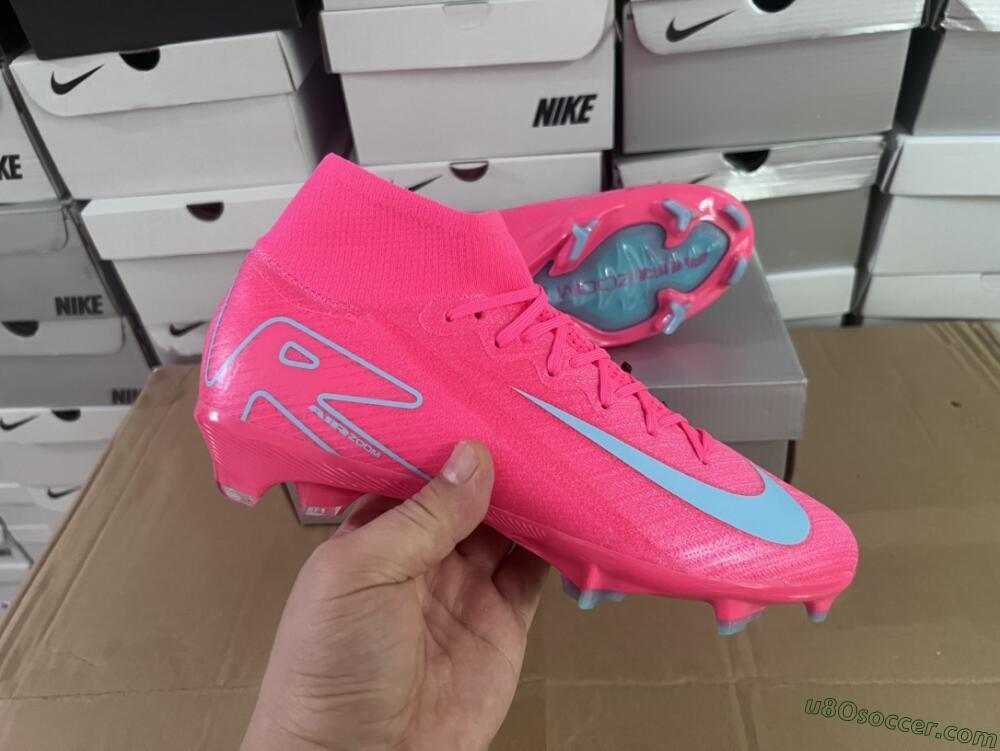 Nike Air Zoom Mercurial Superfly 16 Elite FG Firm Ground Soccer Cleats - Pink/Mint