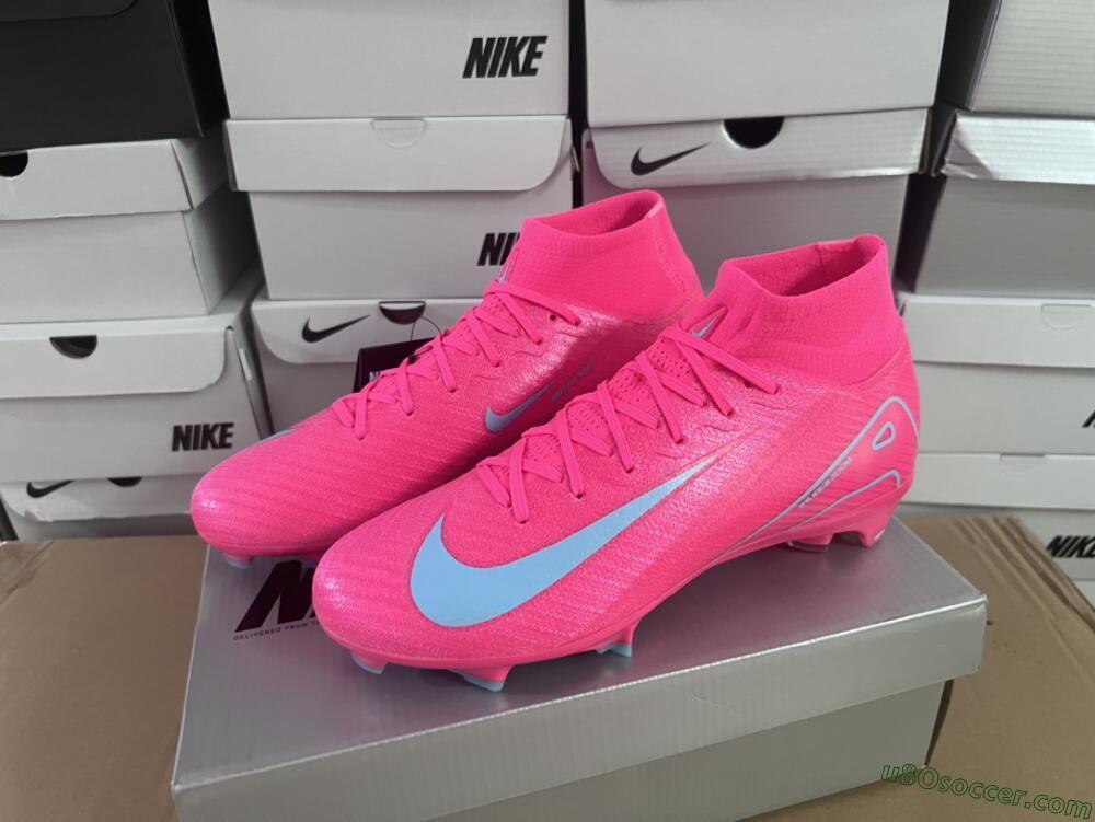 Nike Air Zoom Mercurial Superfly 16 Elite FG Firm Ground Soccer Cleats - Pink/Mint