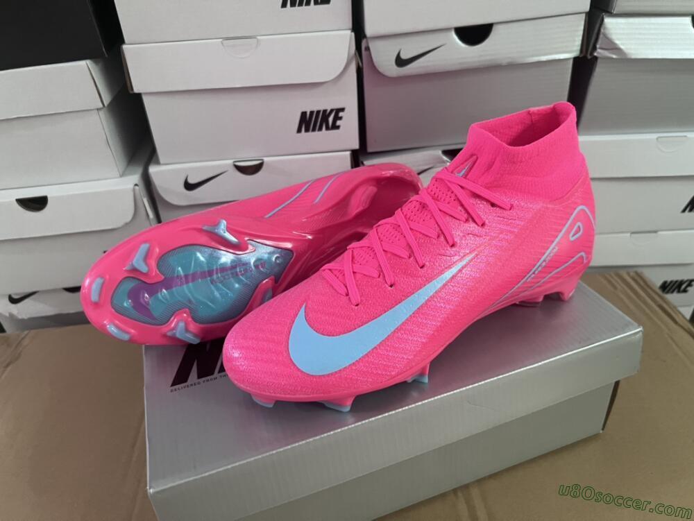 Nike Air Zoom Mercurial Superfly 16 Elite FG Firm Ground Soccer Cleats - Pink/Mint
