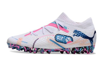 Puma Future Ultimate MG Multi Ground Soccer Cleats - White/Blue/Pink