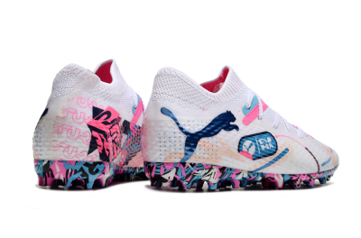 Puma Future Ultimate MG Multi Ground Soccer Cleats - White/Blue/Pink