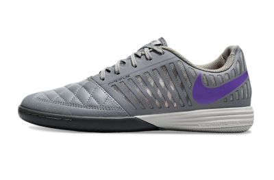 Nike Lunar Gato 2 IC Indoor & Futsal Soccer Shoes - Grey/Purple/White