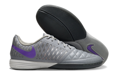Nike Lunar Gato 2 IC Indoor & Futsal Soccer Shoes - Grey/Purple/White