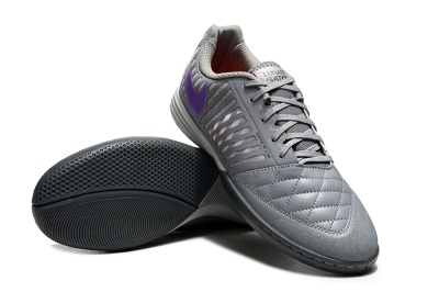 Nike Lunar Gato 2 IC Indoor & Futsal Soccer Shoes - Grey/Purple/White