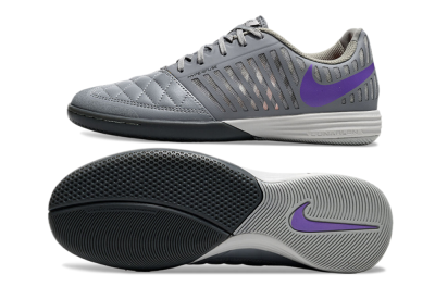 Nike Lunar Gato 2 IC Indoor & Futsal Soccer Shoes - Grey/Purple/White