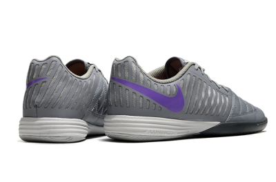 Nike Lunar Gato 2 IC Indoor & Futsal Soccer Shoes - Grey/Purple/White