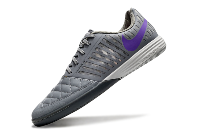 Nike Lunar Gato 2 IC Indoor & Futsal Soccer Shoes - Grey/Purple/White