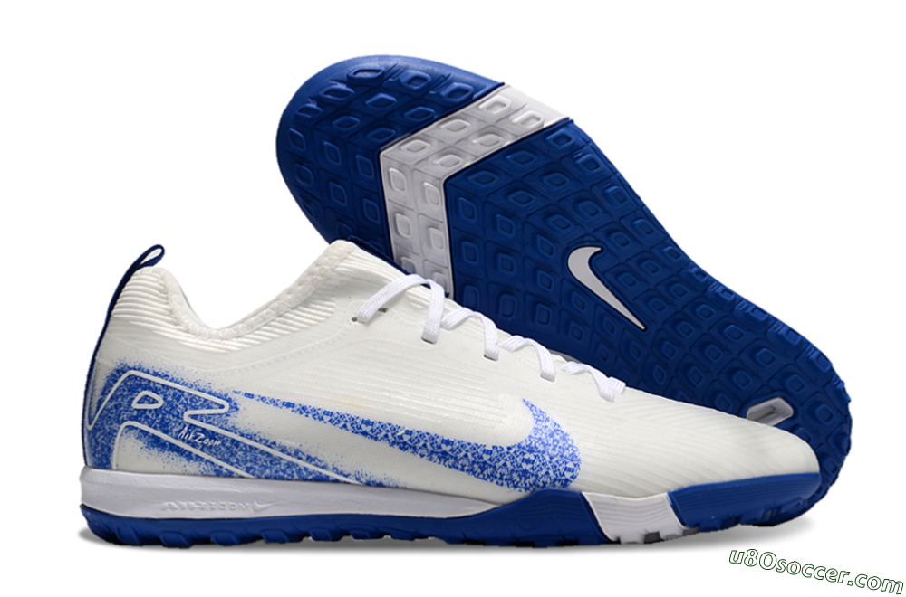 Nike Air Zoom Mercurial Vapor 16 Pro TF Artificial Turf Soccer Shoes - White/Blue 1