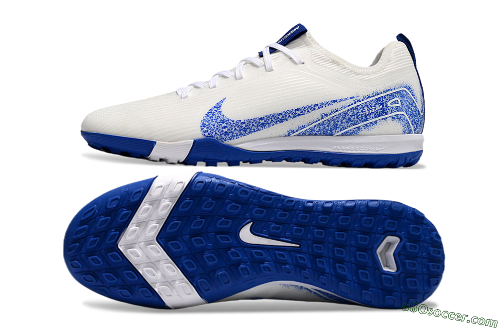 Nike Air Zoom Mercurial Vapor 16 Pro TF Artificial Turf Soccer Shoes - White/Blue 0
