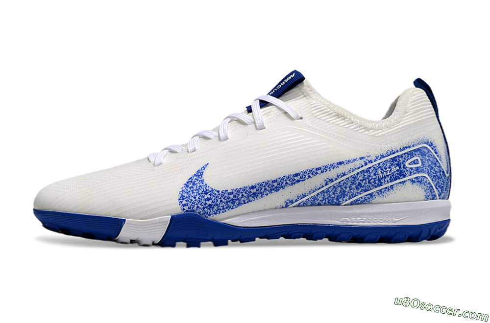 Nike Air Zoom Mercurial Vapor 16 Pro TF Artificial Turf Soccer Shoes - White/Blue 2