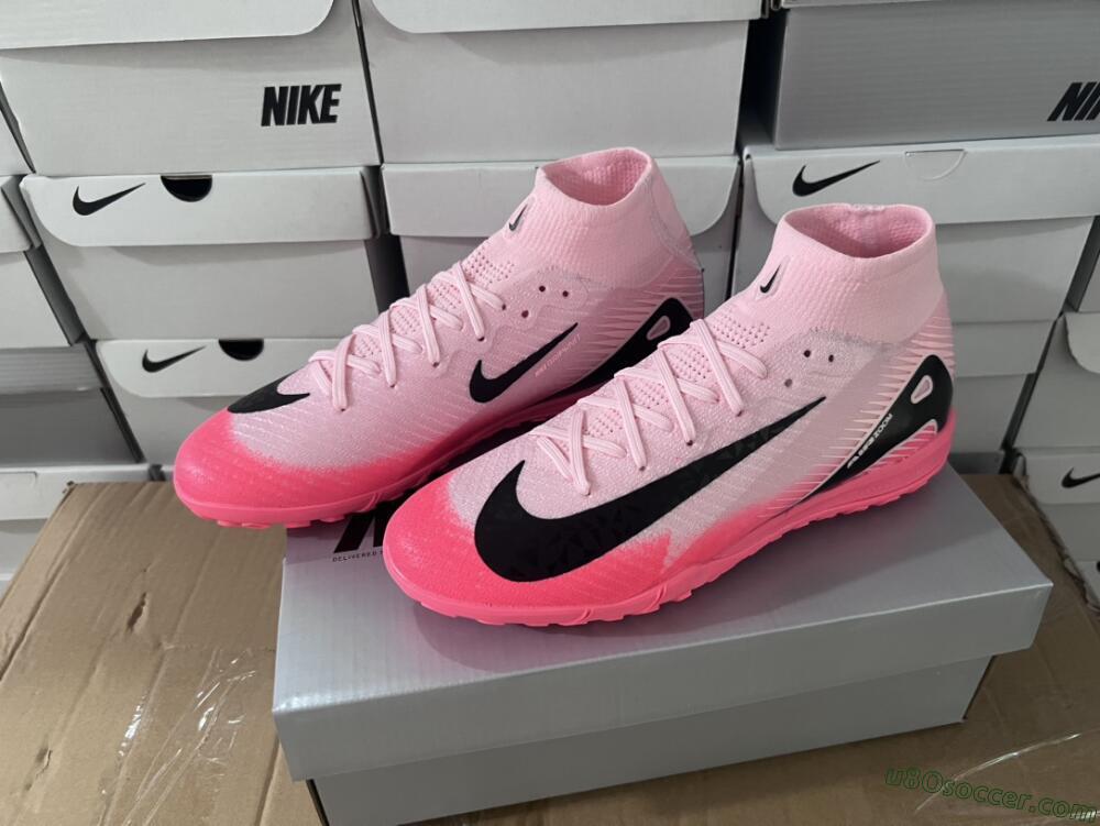 Nike Air Zoom Mercurial Superfly 10 Elite TF Artificial Turf Soccer Shoes - Pink/Black