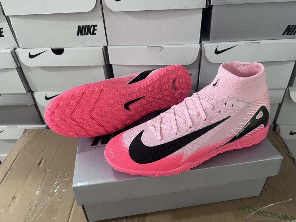 Nike Air Zoom Mercurial Superfly 10 Elite TF Artificial Turf Soccer Shoes - Pink/Black