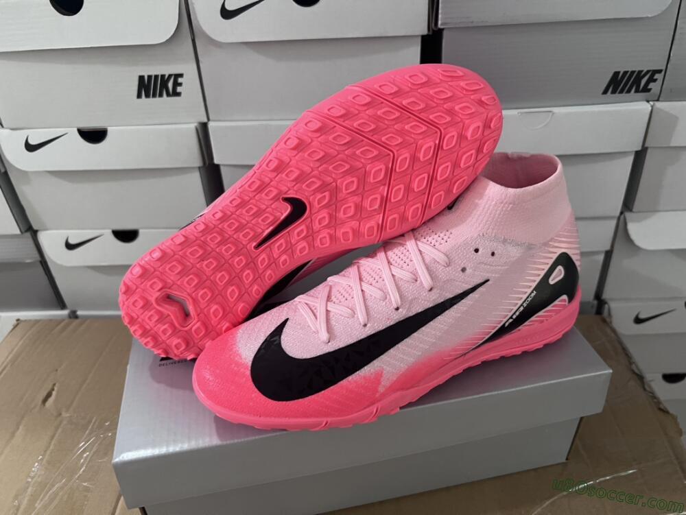 Nike Air Zoom Mercurial Superfly 10 Elite TF Artificial Turf Soccer Shoes - Pink/Black