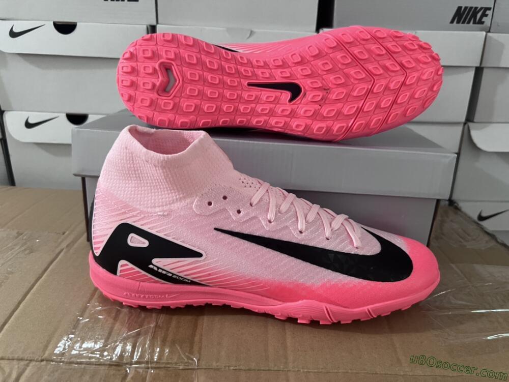 Nike Air Zoom Mercurial Superfly 10 Elite TF Artificial Turf Soccer Shoes - Pink/Black