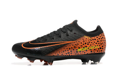 Nike Air Zoom Mercurial Vapor 16 Elite FG Firm Ground Soccer Cleats - Black/Orange/Yellow
