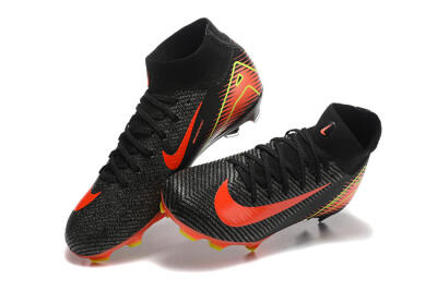 Nike Air Zoom Mercurial Superfly 10 Elite FG Firm Ground Soccer Cleats - Black/Red/Yellow