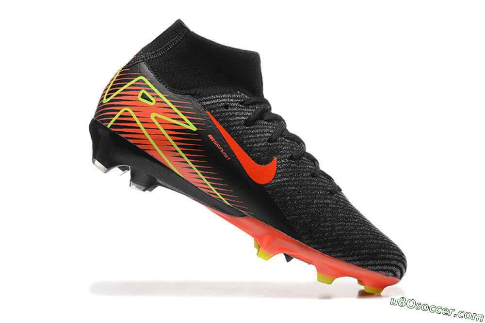 Nike Air Zoom Mercurial Superfly 10 Elite FG Firm Ground Soccer Cleats - Black/Red/Yellow 4