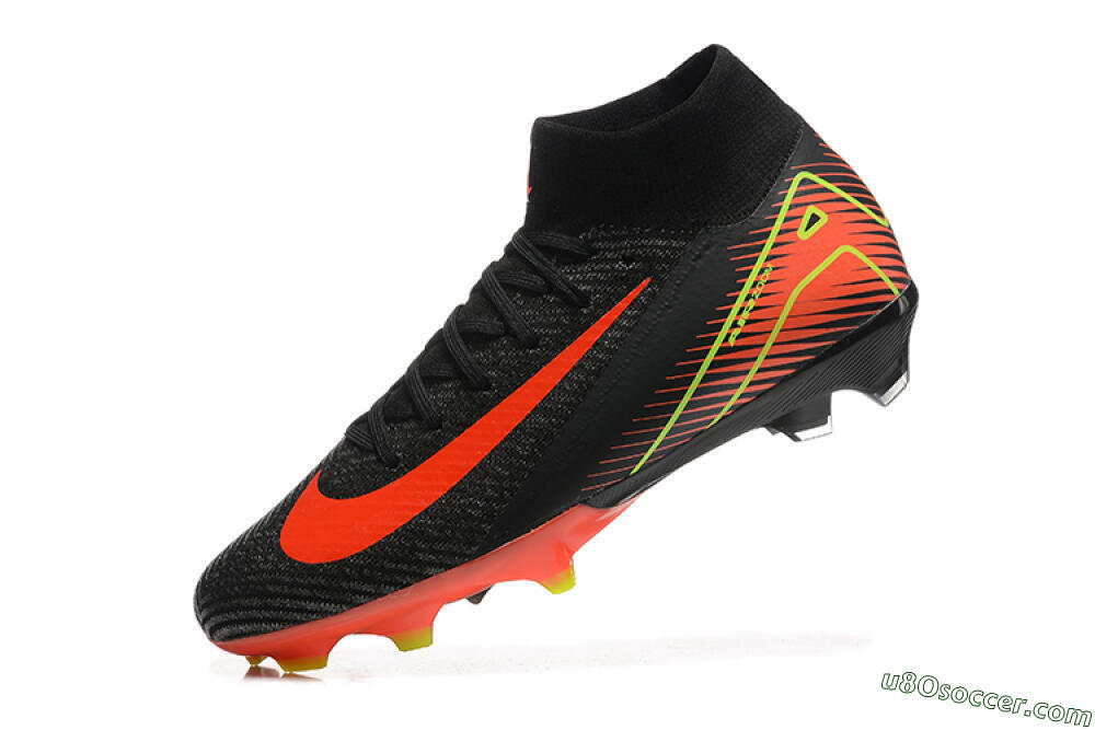 Nike Air Zoom Mercurial Superfly 10 Elite FG Firm Ground Soccer Cleats - Black/Red/Yellow 5