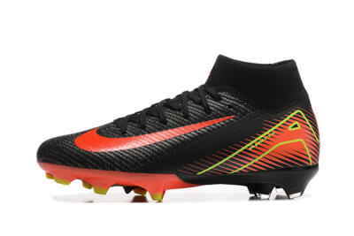 Nike Air Zoom Mercurial Superfly 10 Elite FG Firm Ground Soccer Cleats - Black/Red/Yellow