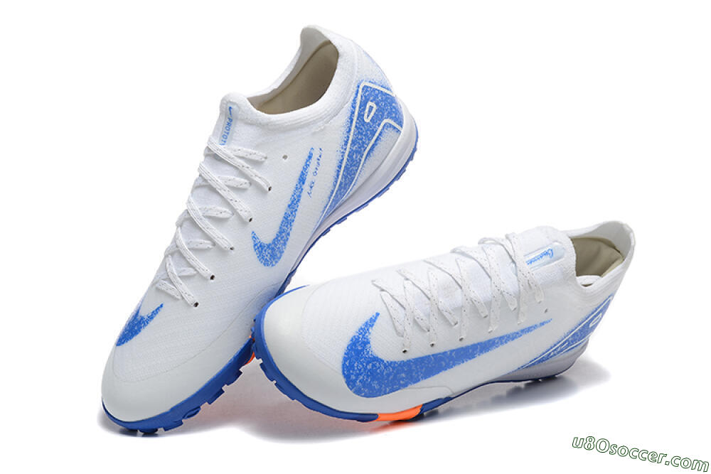 Nike Air Zoom Mercurial Vapor 16 Elite TF Artificial Turf Soccer Shoes - White/Blue/Orange 3
