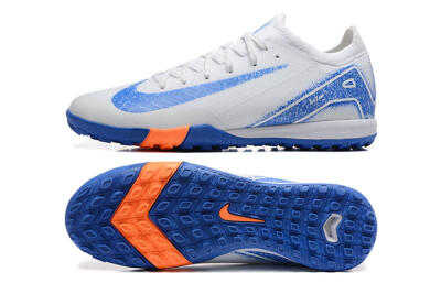 Nike Air Zoom Mercurial Vapor 16 Elite TF Artificial Turf Soccer Shoes - White/Blue/Orange