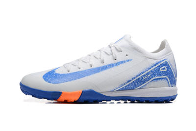 Nike Air Zoom Mercurial Vapor 16 Elite TF Artificial Turf Soccer Shoes - White/Blue/Orange