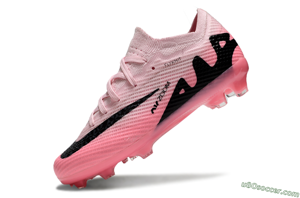 Kids Nike Air Zoom Mercurial Vapor 15 Elite FG Firm Ground Soccer Cleats - Pink/Black 5