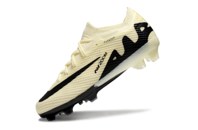 Kids Nike Air Zoom Mercurial Vapor 15 Elite FG Firm Ground Soccer Cleats - Beige/Black