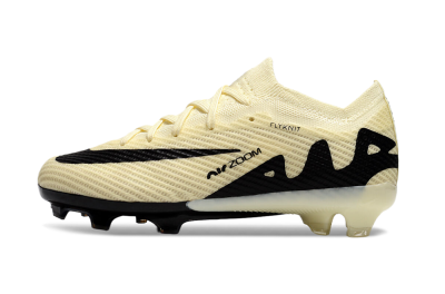 Kids Nike Air Zoom Mercurial Vapor 15 Elite FG Firm Ground Soccer Cleats - Beige/Black