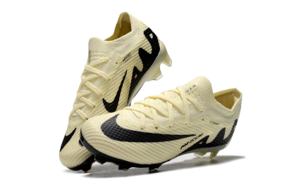 Kids Nike Air Zoom Mercurial Vapor 15 Elite FG Firm Ground Soccer Cleats - Beige/Black