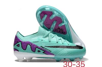 Kids Nike Air Zoom Mercurial Vapor 15 Elite FG Firm Ground Soccer Cleats - Jade/Purple/Black