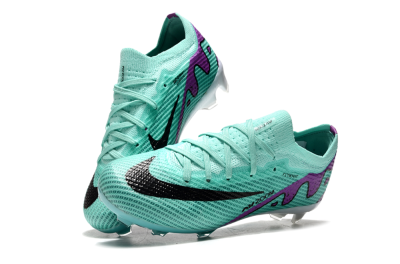 Kids Nike Air Zoom Mercurial Vapor 15 Elite FG Firm Ground Soccer Cleats - Jade/Purple/Black